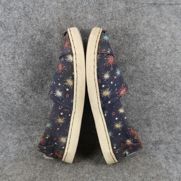 Toms Shoes Kids 3 Slip On Loafer Flats Casual Canvas Sneaker Fireworks Blue - Picture 8 of 11